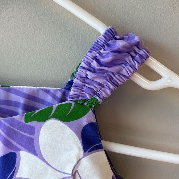 RJC girls dress 2 Hawaiian sleeveless purple and green flowers - Picture 4 of 7
